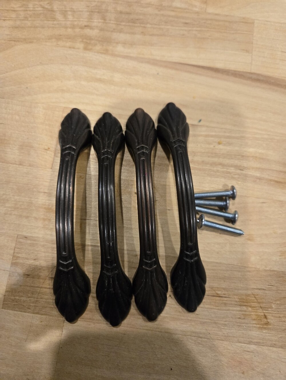 Cosmas Cabinet Hardware Oil Rubbed Bronze Handle Pulls  Set Of 4 With 4 Screws
